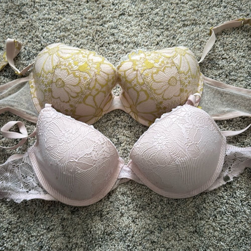 Worn once VICTORIAS SECRET LUCKY BRAND BRA BUNDLE